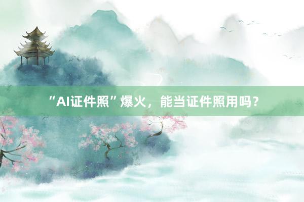 “AI证件照”爆火，能当证件照用吗？