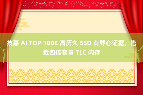 技嘉 AI TOP 100E 高历久 SSD 有野心证据，搭载四倍容量 TLC 闪存